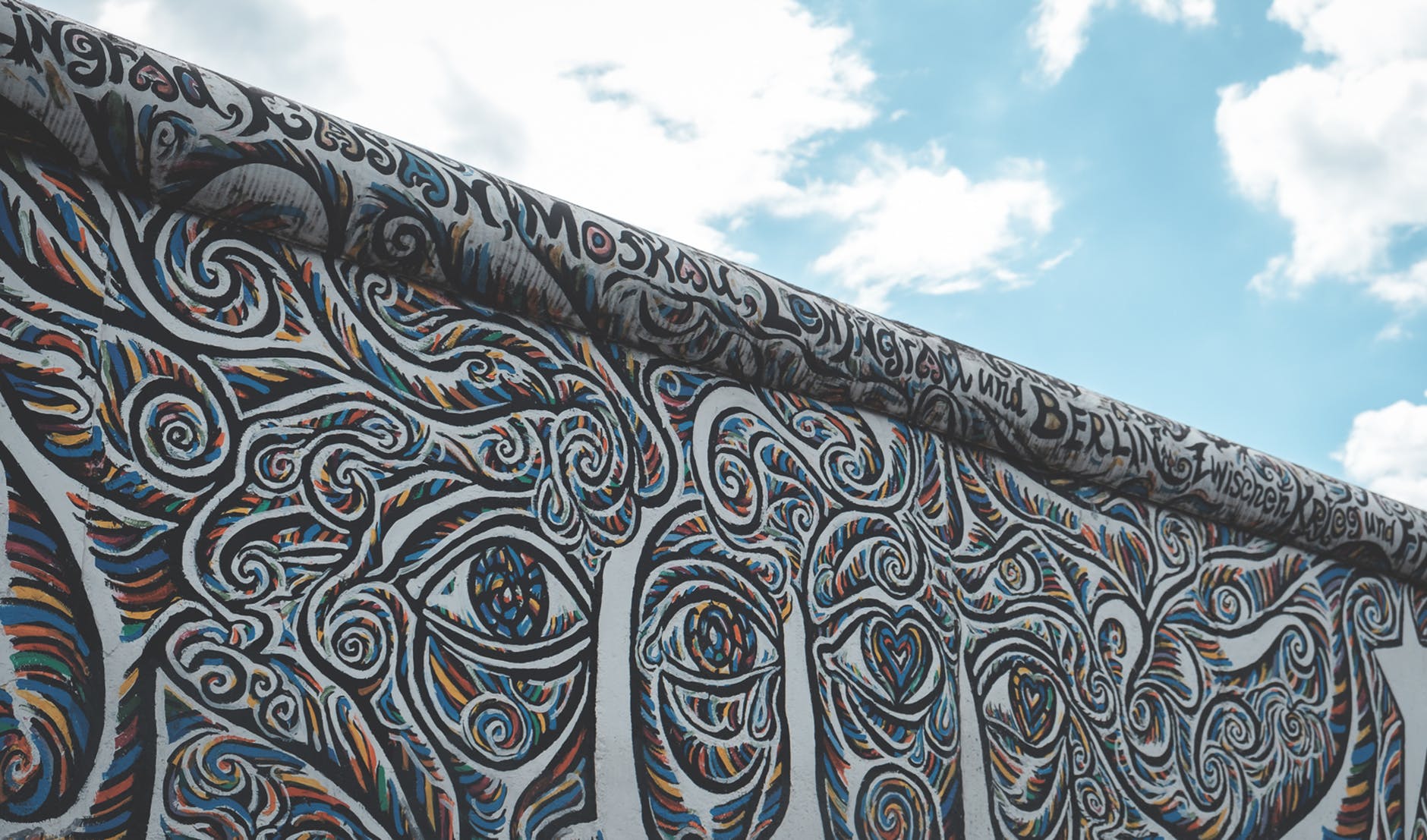 abstract graffiti on wall on street